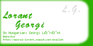 lorant georgi business card
